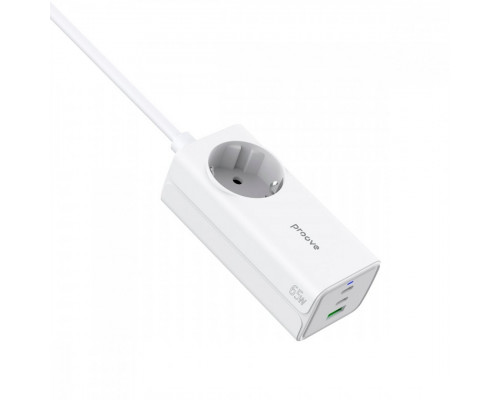 Мережевий фільтр Proove Power Strip PD-02 65W (2 Type-C + 1USB) White (PSP165210001)