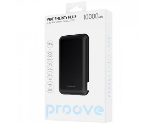 Павербанк Proove Vibe Energy Plus 22.5W 10000mAh Black (PBVE15012203)