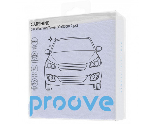Автомобільна мікрофібра Proove Carshine (30*30cm) 2 pcs Blue (AACR30000003)