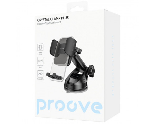Автомобільний тримач Proove Crystal Clamp Plus Suction Type Car Mount Black (CHCSP0000001)