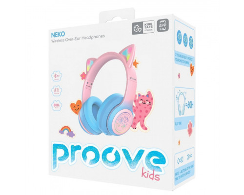 Бездротові навушники Proove Kids Neko (APP) White/Pink (HPNK0001AP25)