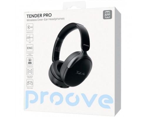 Бездротові навушники Proove Tender Pro with ANC (APP) Black (HPTP0001AP01)