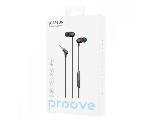 Дротові навушники Proove Scape J6 (3.5mm) Black (WESJ60000801)