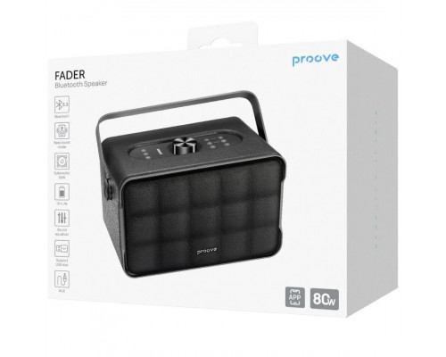 Портативна акустика Proove Fader 80W (APP) Black (PSFD8018AP01)