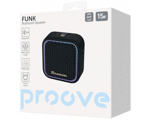 Портативна акустика Proove Funk 15W (APP) Black (PSFN1501AP01)