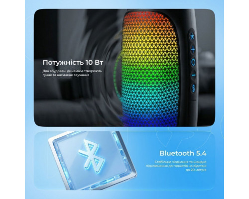 Портативна акустика Proove Nova 10W (APP) Black (PDNW10001AP01)
