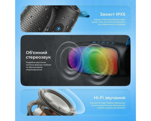 Портативна акустика Proove Nova 10W (APP) Black (PDNW10001AP01)