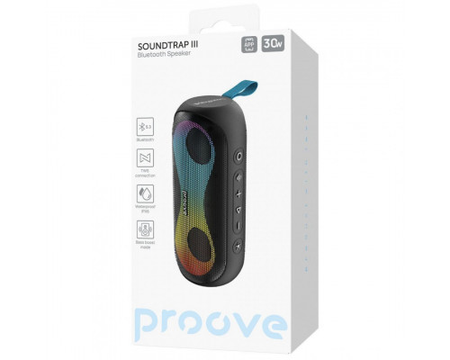 Портативна акустика Proove SoundTrap III 30W (APP) Black (PSST3001AP01)
