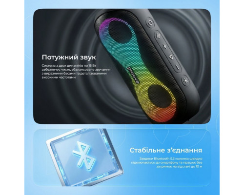 Портативна акустика Proove SoundTrap III 30W (APP) Black (PSST3001AP01)
