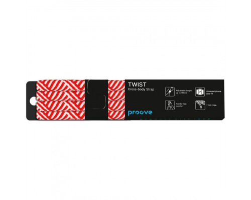 Ремінець для телефона Proove Twist Line Cross-Body Strap Black/White (PSBSUNOC1502)