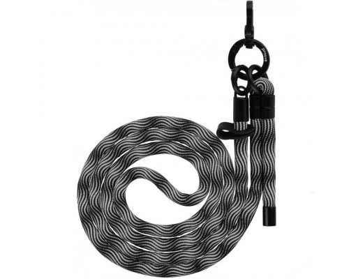 Ремінець для телефона Proove Twist Spiral Cross-Body Strap Black/Silver (PSBSUNOC1515)
