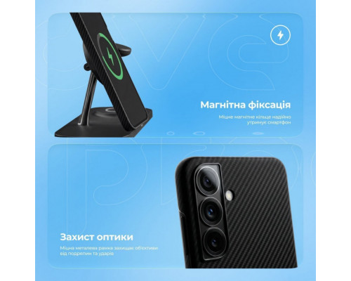 Чохол Proove Carbon Slim with Magnetic Ring для Samsung Galaxy S25 Plus Black (PCCSSGSP2502)