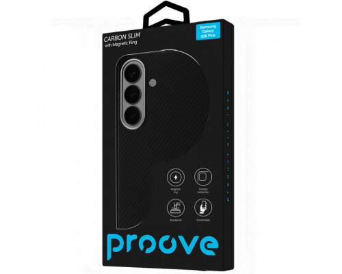 Чохол Proove Carbon Slim with Magnetic Ring для Samsung Galaxy S26 Plus Black (PCCSSGSP2602)