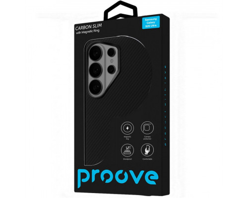 Чохол Proove Carbon Slim with Magnetic Ring для Samsung Galaxy S26 Ultra Black (PCCSSGSU2602)