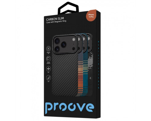 Чохол Proove Carbon Slim with Magnetic Ring для iPhone 13 Pro Black (PCCSIP13P002)