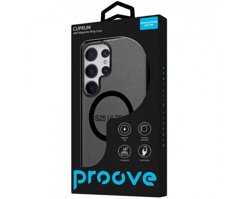 Чохол Proove Cuprum Case with Magnetic Ring для Samsung Galaxy S25 Ultra Black (PCCCSGSU2502)