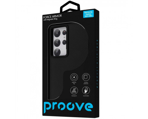Чохол Proove Force Armor Case with Magnetic Ring для Samsung Galaxy S23 Ultra Black (PCFASGSU2302)