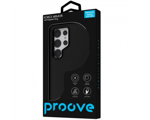 Чохол Proove Force Armor Case with Magnetic Ring для Samsung Galaxy S25 Ultra Black (PCFASGSU2502)