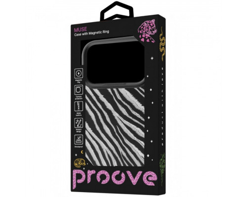Чохол Proove Muse Animal Case with Magnetic Ring для iPhone 17 Pro/18 Pro Zebra (PCMAIP17P0C2)