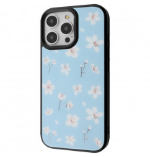 Чохол Proove Muse Fleur Case with Magnetic Ring для iPhone 15 Pro Blue Flower (PCMFIP15P0B6)
