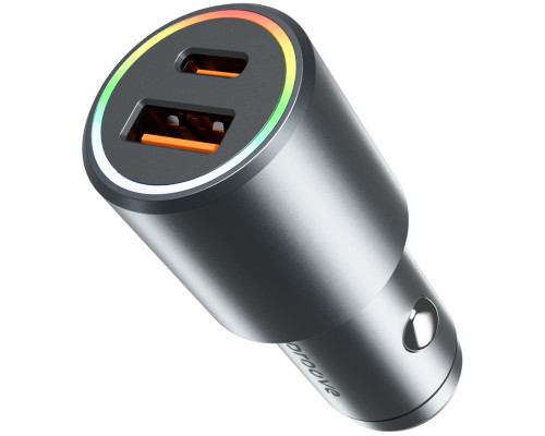 Автомобильное зарядное устройство Proove Double Energy Plus 53W USB+Type-C Metal Gray (ACDE53110004)