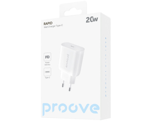 Сетевое зарядное устройство Proove Rapid 20W USB-C White (WCRP20000102)