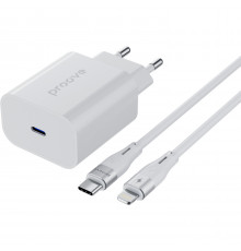 Сетевое зарядное устройство Proove Rapid 20W USB-C + кабель USB-C to Lightning (WCRP20012102)