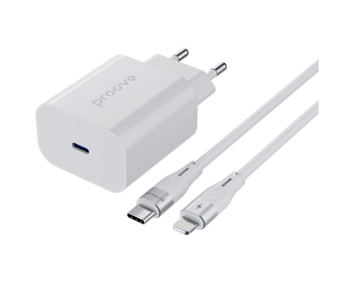 Мережевий зарядний пристрій Proove Rapid 20W USB-C + кабель USB-C to Lightning (WCRP20012102)