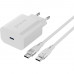 Сетевое зарядное устройство Proove Rapid 30W USB-C + Кабель Type-C to Type-C White (WCRP30012202)