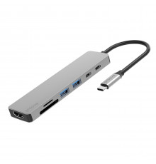 Type-C HUB Proove Iron Link 7in1 2USB+SD/TF+2USB-C+HDMI (HBIL00222004)