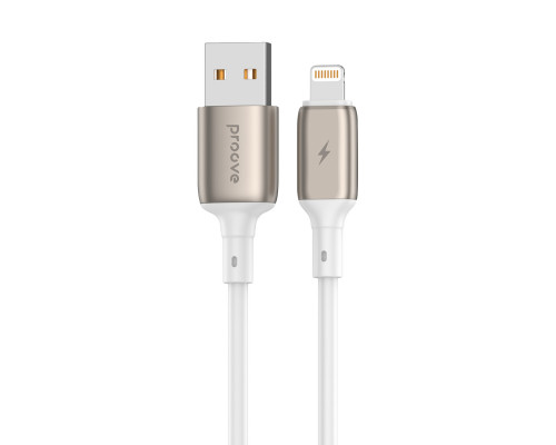 Кабель Proove Flex Metal USB to Lightning 2.4A (1m) White (CCFM20001102)