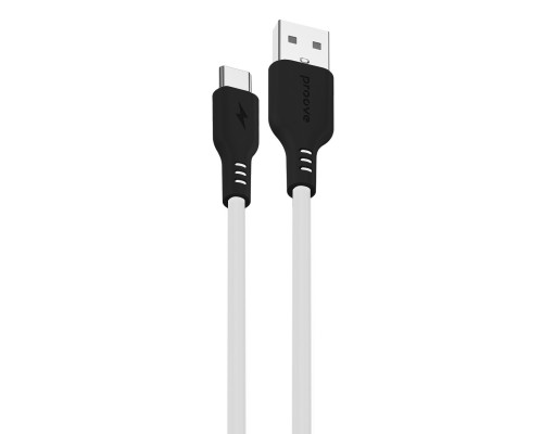 Кабель Proove Rebirth USB to Type-C 2.4A (1m) Black/White (CCRE60001202)