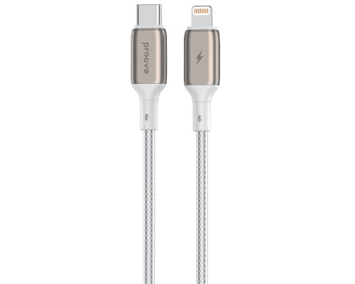 Кабель Proove Dense Metal Type-C to Lightning 27W (2m) White (CCDM27002122)