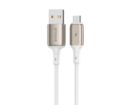 Кабель Proove Flex Metal USB to Micro 2.4A (1m) White (CCFM20001302)