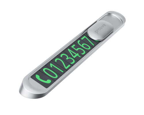 Парковочная карта Proove Parking Number Plate Metal Lock Silver (AAPM00000006)