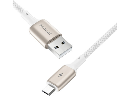 Кабель Proove Dense Metal USB to Micro USB 2.4A (1m) White (CCDM20001302)