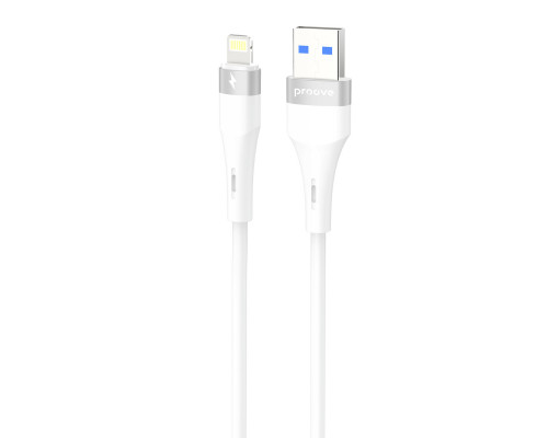 Кабель Proove Light Silicone Plus USB to Lightning 2.4A (1m) White (CCLS12001102)