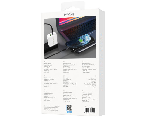 Кабель Proove Silicraft Type-C to Type-C 60W (1m) Black (CCSC60002201)
