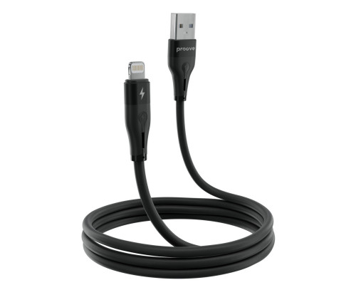 Кабель Proove Soft Silicone USB to Lightning 2.4A (1m) Black (CCSO20001101)