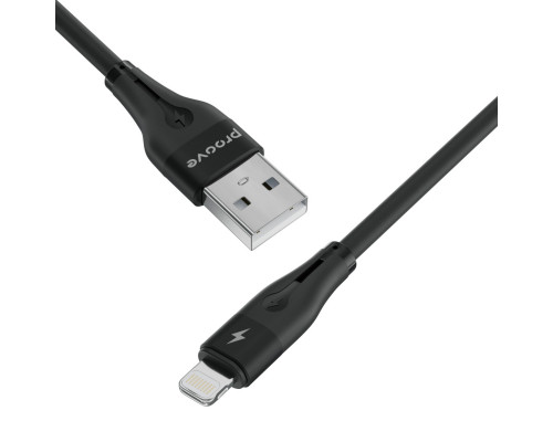 Кабель Proove Soft Silicone USB to Lightning 2.4A (1m) Black (CCSO20001101)