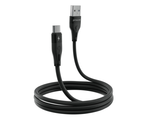 Кабель Proove Soft Silicone USB to Type-C 3A (2m) Black (CCSO20001221)