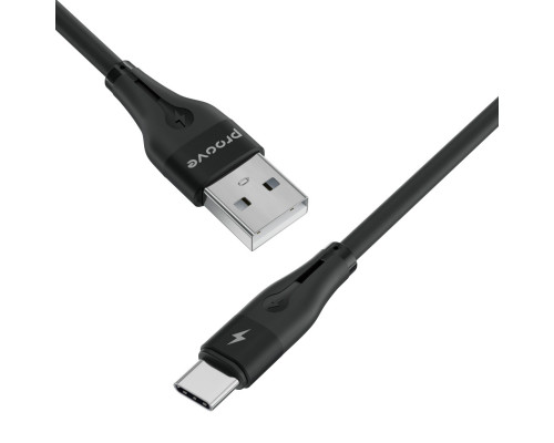 Кабель Proove Soft Silicone USB to Type-C 3A (2m) Black (CCSO20001221)