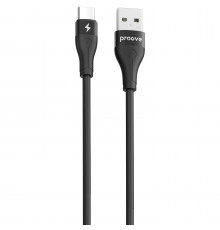 Кабель Proove Soft Silicone USB to Type-C 3A (2m) Black (CCSO20001221)