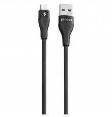 Кабель Proove Soft Silicone USB to Micro USB 2.4A (1m) Black (CCSO20001301)
