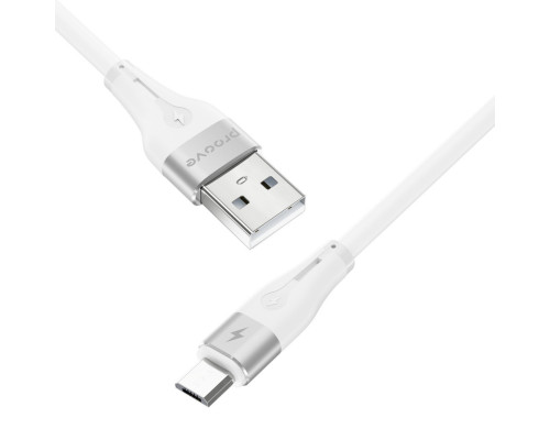 Кабель Proove Soft Silicone USB to Micro USB 2.4A (1m) White (CCSO20001302)