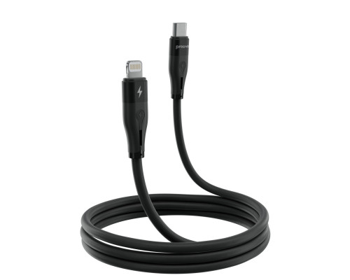 Кабель Proove Soft Silicone Type-C to Lightning 27W (2m) Black (CCSO27002121)