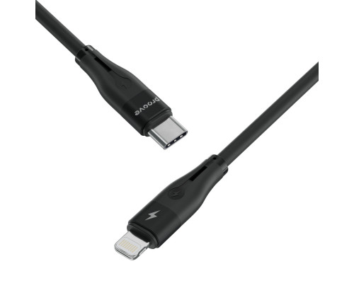 Кабель Proove Soft Silicone Type-C to Lightning 27W (2m) Black (CCSO27002121)