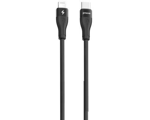 Кабель Proove Soft Silicone Type-C to Lightning 27W (2m) Black (CCSO27002121)