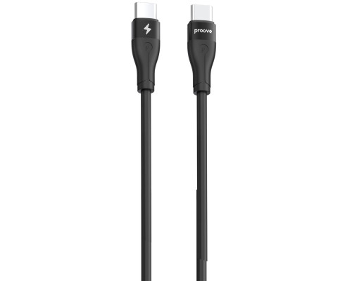 Кабель Proove Soft Silicone Type-C to Type-C 60W (1m) Black (CCSO60002201)