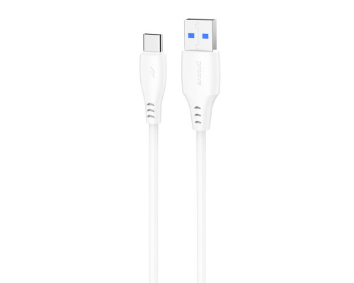 Кабель Proove Simple Silicone USB to Type-C 3A (1m) White (CCSS15001202)